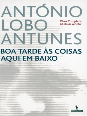 cover image of Boa Tarde às Coisas Aqui em Baixo